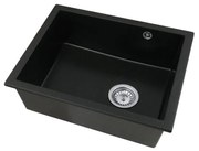 Gamma Decor 5040, 1-komorový granitový drez 560x460x180 mm, čierna so zlatými bodmi, GMA-ZLE000180