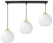 Závesné svietidlo Costa, 3x biele sklenené tienidlo, b/g
