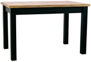 Rozkladací jedálenský stôl COBALT 120x80 + 40 - dub wotan/čierna