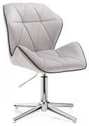 LuxuryForm DESIGN Stolička MILANO MAX VELUR na striebornom kríži - šedá