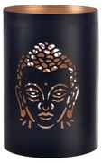 InDecor Kovový svietnik Buddha čierna, 12 x 18 cm18 cm
