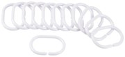 Biele háčiky k sprchovému závesu v súprave 12 ks 4 cm Vitamine – douceur d'intérieur