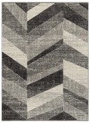 Koberec FEEL 5673/16811 HERRINGBONE čierny / sivý / krémový