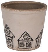 Kvetináč s perníkovými chalúpkami Gingerbread Bliss L - Ø 15*14 cm
