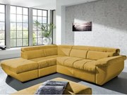 Rohová sedacia súprava Speedway, žltá látka, ľavý roh%