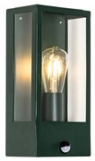 Vonkajšia nástenná lampa tmavozelená s pohybovým senzorom IP44 - Rotterdam