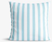 Goldea bavlnená obliečka na vankúš - modré prúžky 45 x 45 cm