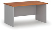 Kancelársky písací stôl rovný PRIMO GRAY, 1400 x 800 mm, sivá/čerešňa