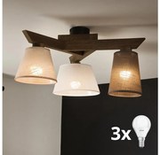 Brilagi - LED  Prisadený luster ANTHONY 3xE14/40W/230V dub orech