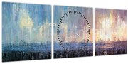 Obraz - Abstrakcia (s hodinami) (90x30 cm)