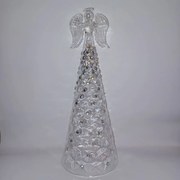 DECOLED Sklenený anjel, 10 x 26 cm