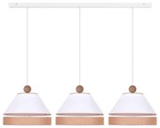 Duolla - Luster na lanku AVIGNON 3xE27/15W/230V biela/hnedá