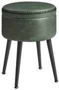 Kožený taburet CORE zelený