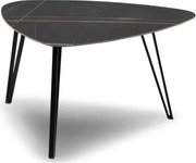 Konferenčný stolík Liv, 83x68 cm, imitácia tmavého mramoru%