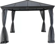 Sunfun Reo Záhradný altánok, 3,3 × 3,3 × 2,7 m, polykarbonát, hliník, antracit