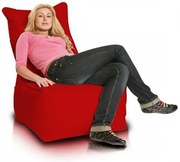 INTERMEDIC SK - Sedací vak Kreslo ELEGANT z ekokože | ergonomické kreslo 105×85×40 cm, 350 l Farba: E06 - Červená (ekokoža)