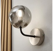 Brilagi - Nástenné svietidlo MALIVA 1xE14/15W/230V matný chróm/zadymené sklo