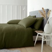 Kaki flanelové obliečky na dvojlôžko 200x200 cm Brushed – Catherine Lansfield