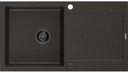 Mexen Leo, drez granitový 900x500x190 mm, 1-komorový, čierna-zlatá metalíza s čiernym sifónom, 6501901010-75-B