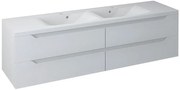 Sapho Sapho, WAVE dvojumývadlová skrinka 180x50x48cm, biela (WA181), WA180-3030
