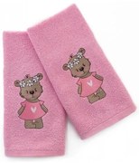 Uterák froté pre deti s výšivkou, Mášenka, ružový, 30 x 50 cm