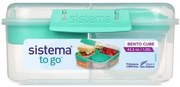 Box na desiatu/obed, 6 priehradiek SISTEMA 1,25 l - mix farieb Farba škatuliek SISTEMA: Zelená