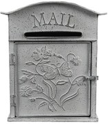 Svetlosivá retro poštová schránka Mail - 26*10*31 cm