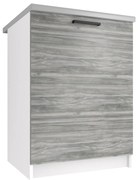 Kuchynská skrinka Belini spodná 60 cm šedý antracit Glamour Wood s pracovnou doskou  TOR SD60/0/WT/GW/0/B1/