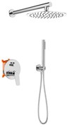 Invena Alonia, podomietková sprchová súprava s ručnou a hlavovou sprchou, chrómová, INV-BS-70-001-V