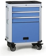 Pojazdný dielenský vozík na náradie EXPERT, 4 zásuvky, modrá