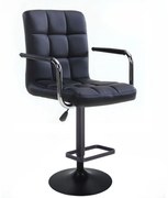 LuxuryForm DESIGN Barová stolička VERONA na čiernom tanieri - čierna