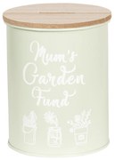 Kovová pokladnička Mum's Garden - Ø 12*14 cm