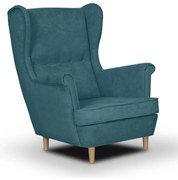 Skandinávske kreslo Ušák ELI Tyrkysová