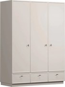 Šatníková skriňa Lorini 150 cm - kašmírová / čierne úchytky T