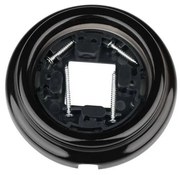 Elhard Nástenný keramický okrúhly rámček jednoduchý, čierny KN3001B