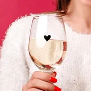 Číry pohár na víno 450ml - Srdce