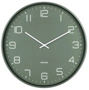 Zelené nástenné hodiny Karlsson Lofty, ø 40 cm