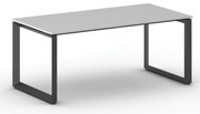 Kancelársky stôl PRIMO INSPIRE, 180x90 cm, čierna podnož, sivá