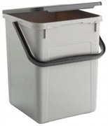 Rotho Nádoba na prací prášok, granule alebo bioodpad – 9 l DETERGENT sivý