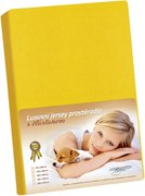 Bellatex Jersey prestieradlo s elastanom žltá, 90 x 200 cm