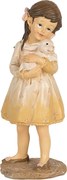 Dekorácia dievčatko v šatôčkach s králikom - 6*5*15 cm