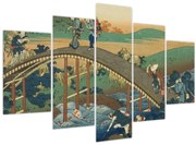 Obraz - Katsushika Hokusai, Ariwara no Narihirafrom the series One Hundred, Poems Explained by the Nurse (Hyakunin isshu uba ga etoki), reprodukcia (150x105 cm)