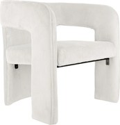 Biele menčestrové kreslo Vigor – Leitmotiv