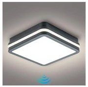 Brilagi - LED Vonkajšie svietidlo so senzorom BENE LED/18W/230V 22x22 cm IP54 BG0924