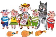 MARIONETINO – O troch prasiatkach – bábky 6 ks
