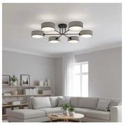 Prisadený luster MAGA 6xE14/10W/230V sivý