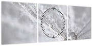 Obraz - Kvapka vody (s hodinami) (90x30 cm)