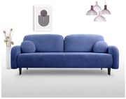 Rozkladacia čalúnená trojmiestna pohovka CLOUDY modrá