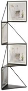 Tutumi Tutumi, rohová kovová polica na fotky 17x17x67 cm, čierna, HOM-06969