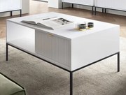 Konferenčný stolík so zásuvkami Nova, biely%